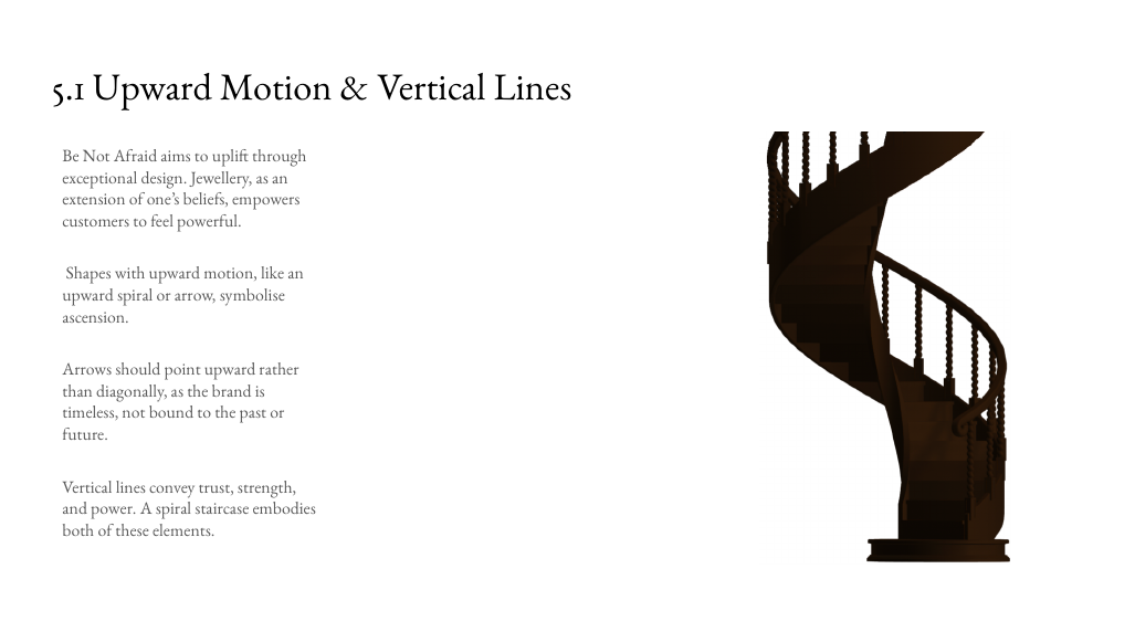 Be Not Afraid Jewellery Shape Psychology brand guideline